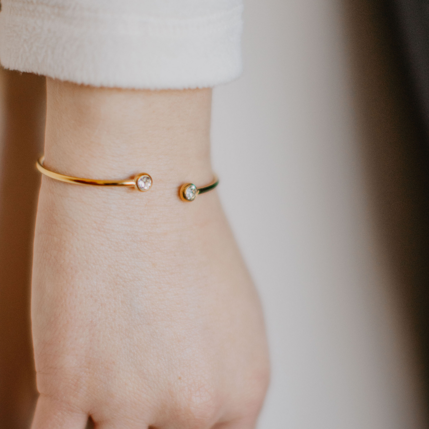 CZ Round Cuff Bracelet