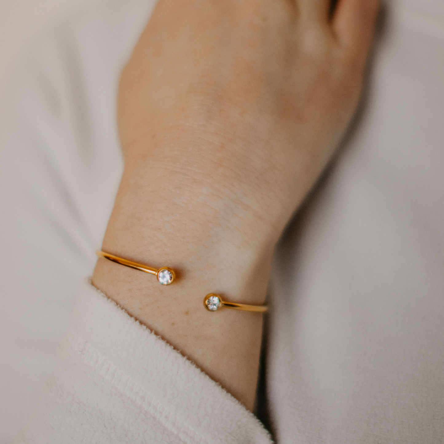CZ Round Cuff Bracelet