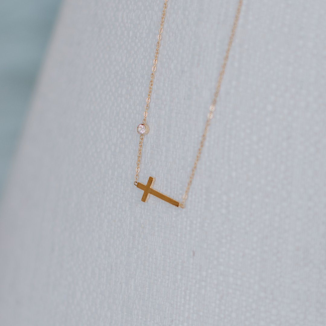 Rhinestone Cross Necklace