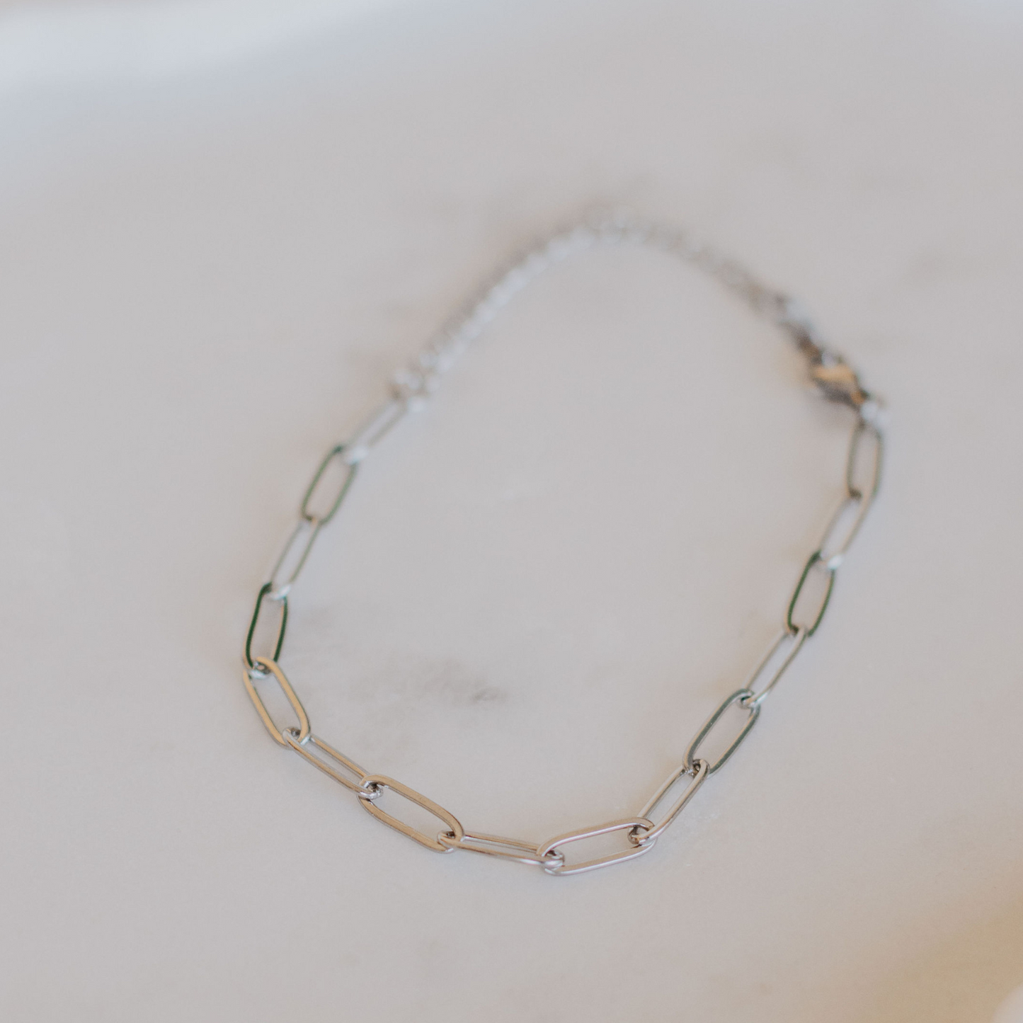 Silver Paperclip Bracelet